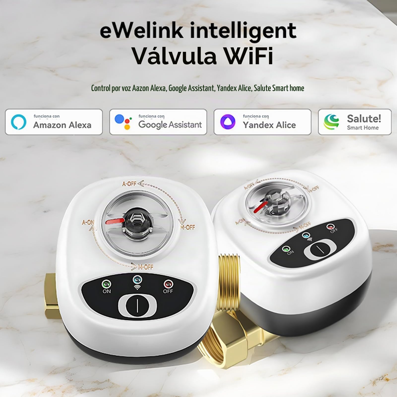 Válvula de agua WiFi impermeable IP65 con control de voz automático por aplicación programada - Válvula de agua inteligente DN20
