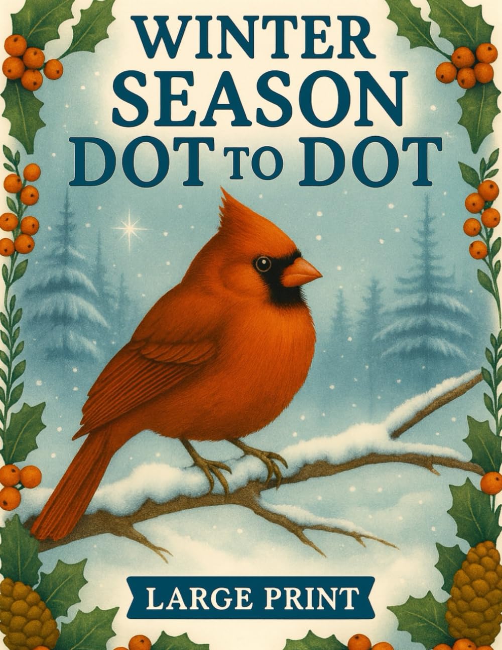 Winter Season Dot to Dot: Large Print Dot to Dots Puzzles For Adults and Seniors | Winter Festive Christmas Fun