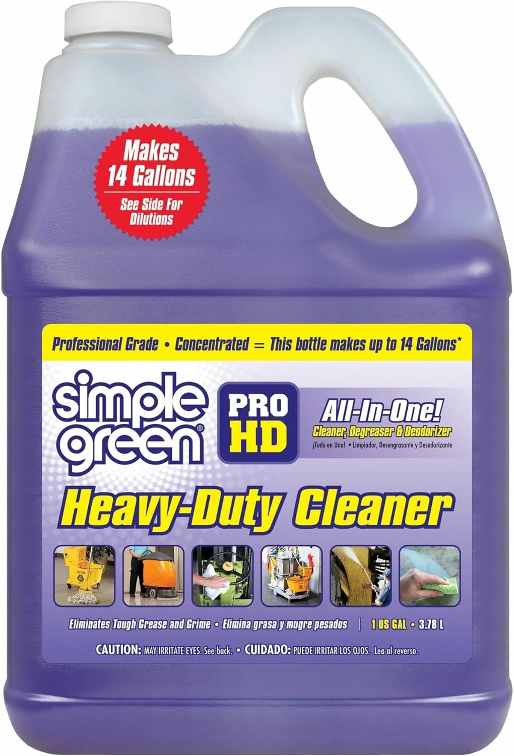 Simple Green® Pro HD Heavy-Duty Liquid Cleaner & Degreaser, 128 Oz Bottle, Case Of 2