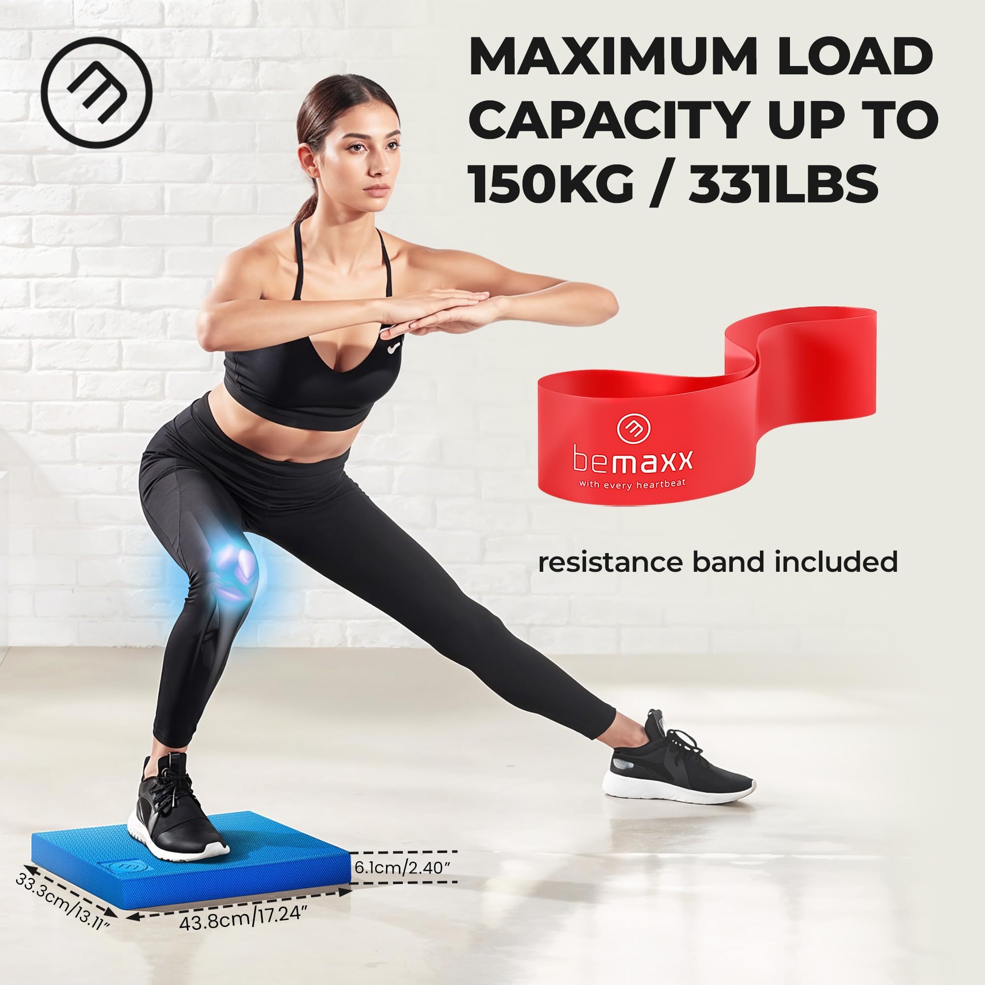 Coussin D'Équilibre BeMaxx XXL Avec Accessoires Et Livre Entraînement - Balance Pad