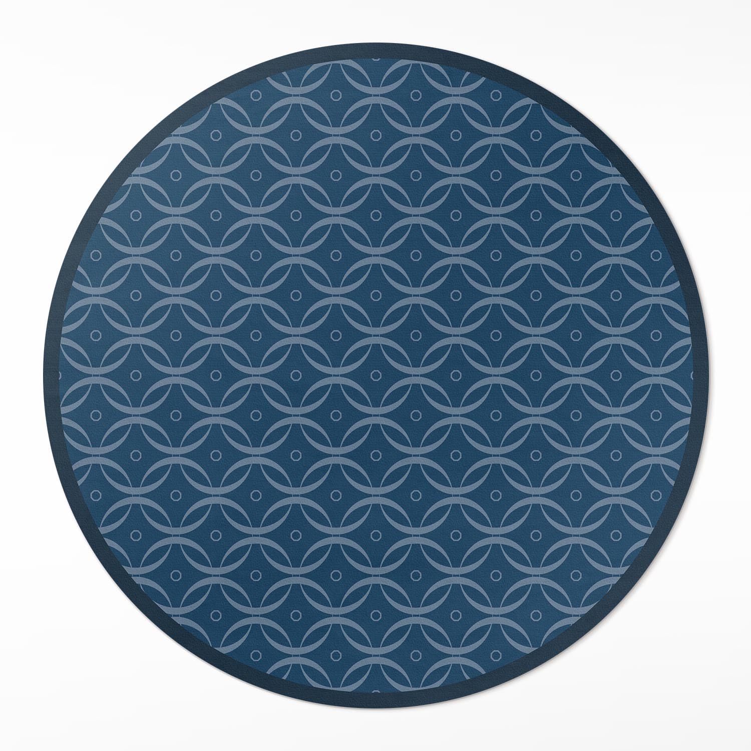 Tapis vinyle rond ø140 cm chaîne régulière pour salon et cuisine