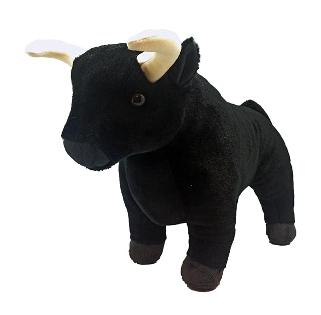 Wild Republic Spanish Bull, Toro espganol, Peluche, Cuddlekins, 30cm, Color negro 20410, color/modelo surtido
