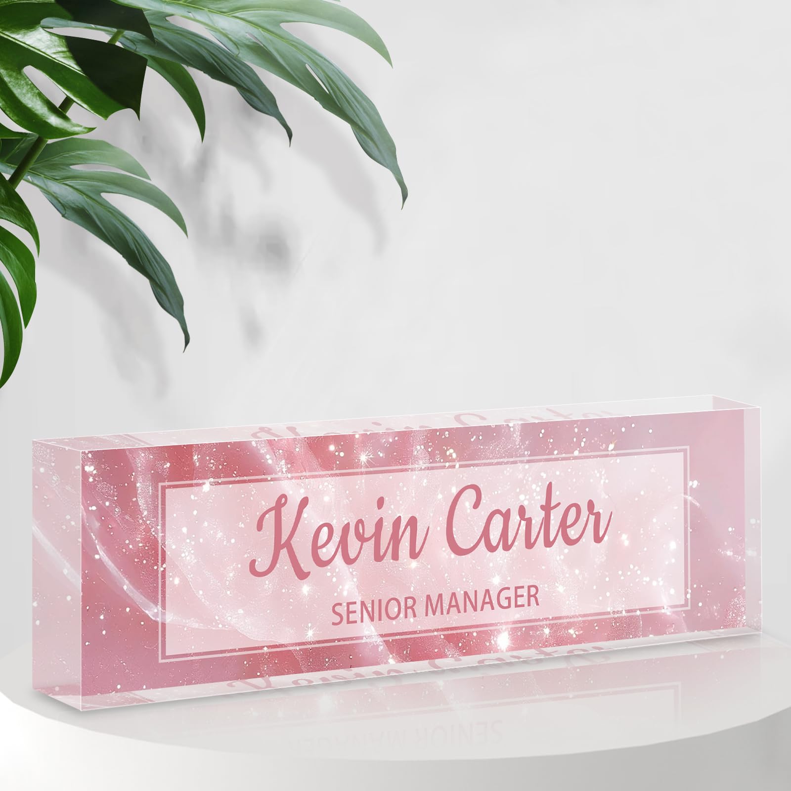 Personalized Office Name Plate for Desk, Acrylic Desk Accessories Funny, Custom Employee Appreciation Gifts,Desk Decorations Gift for Boss Nurse