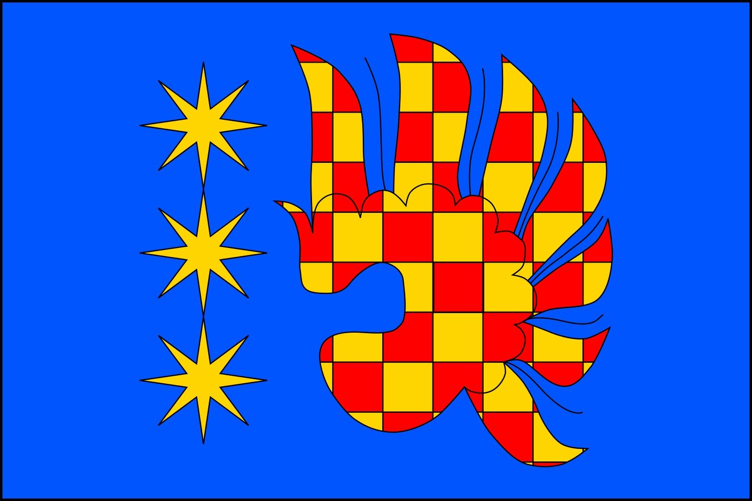 Drapeau Sulejovice CZ de grande taille pour pavoisement municipal extérieur