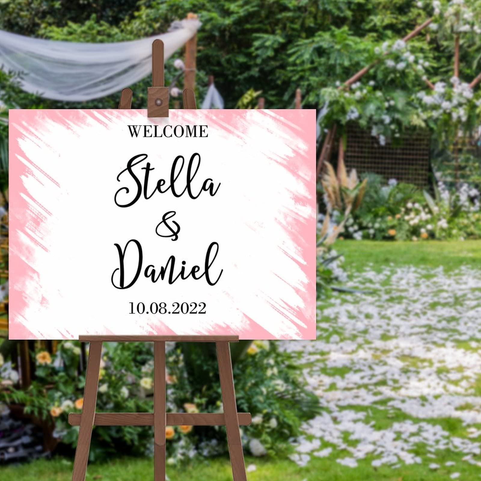 Panneau de bienvenue de mariage symbolique pour célébrer votre amour unique