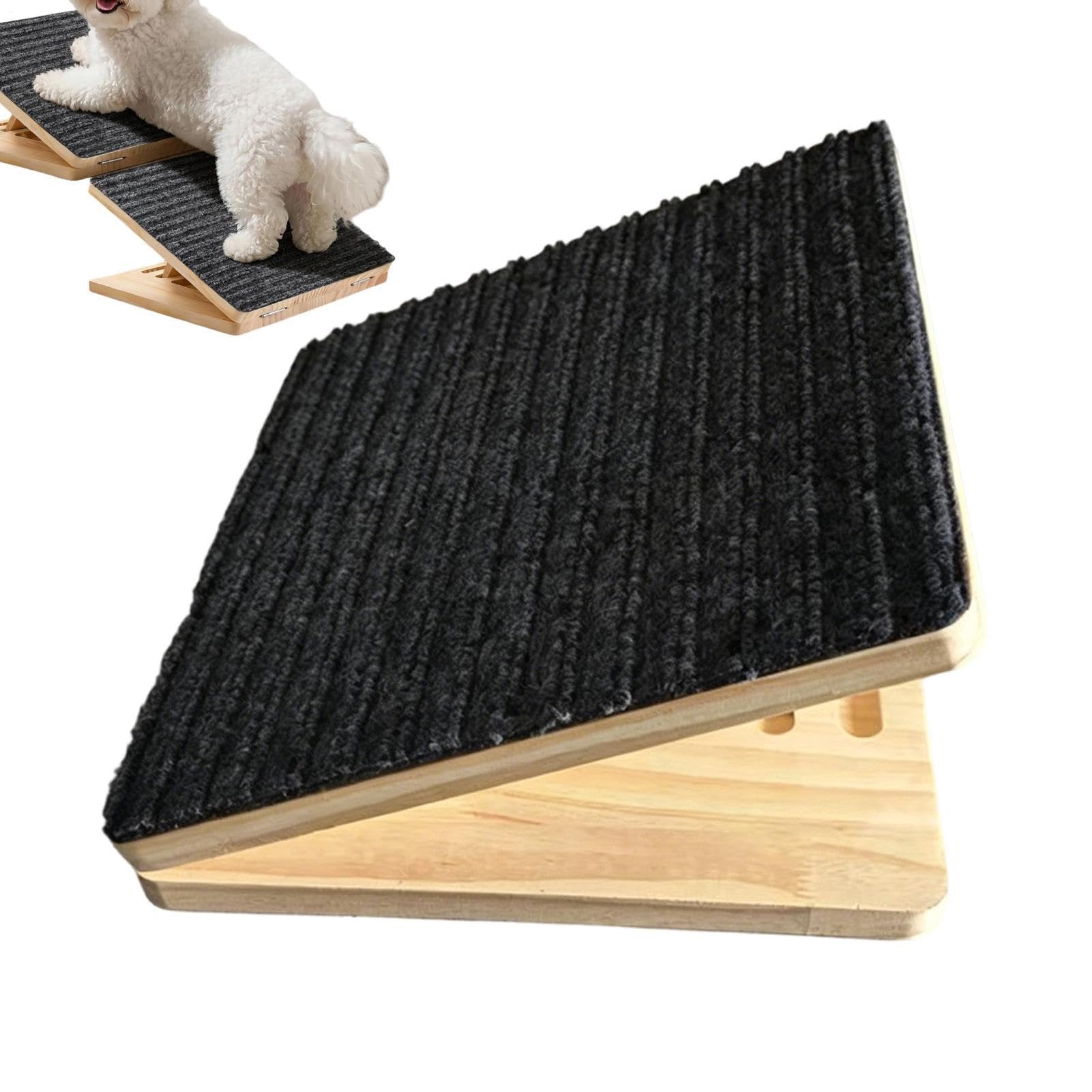 Pet Ramp For Stairs - Foldable Dog Ramp, Safety Step, Triangular Support