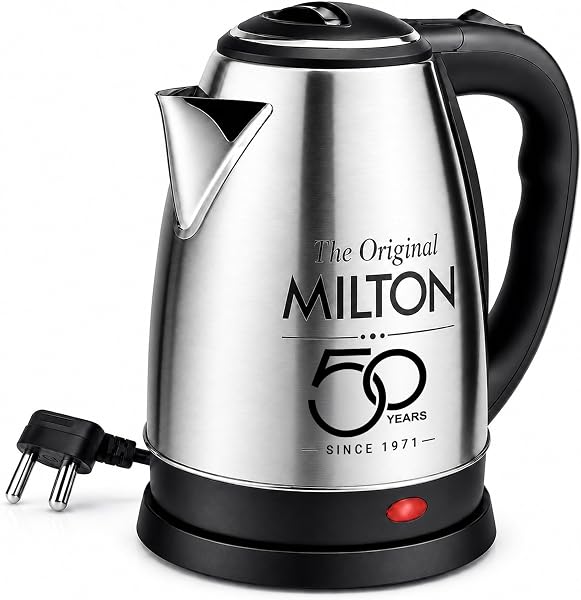 Milton Appliances Go Electric Kettle 1.8 Litre I 3X Protection - Dry Boil, Auto Shut Off, Overheat I 1350 Watt I Super Fast Boiling I Sta...