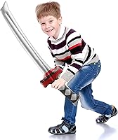 Vista 6 de Paquete de 20 Katanas inflables de 30 pulgadas, espada samurái, armas inflables para recuerdos de fiesta, cosplay, fiesta temática samurái