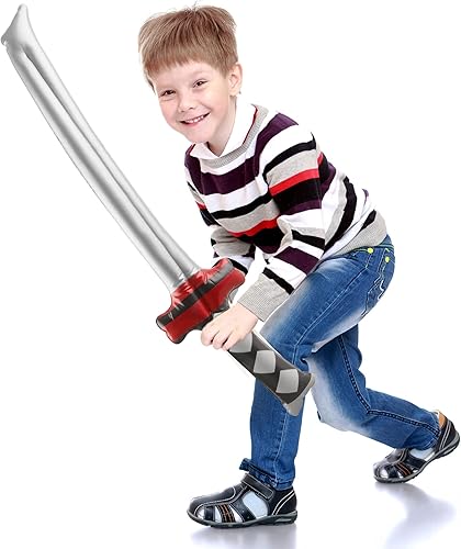 Miniatura 6 de Paquete de 20 Katanas inflables de 30 pulgadas, espada samurái, armas inflables para recuerdos de fiesta, cosplay, fiesta temática samurái