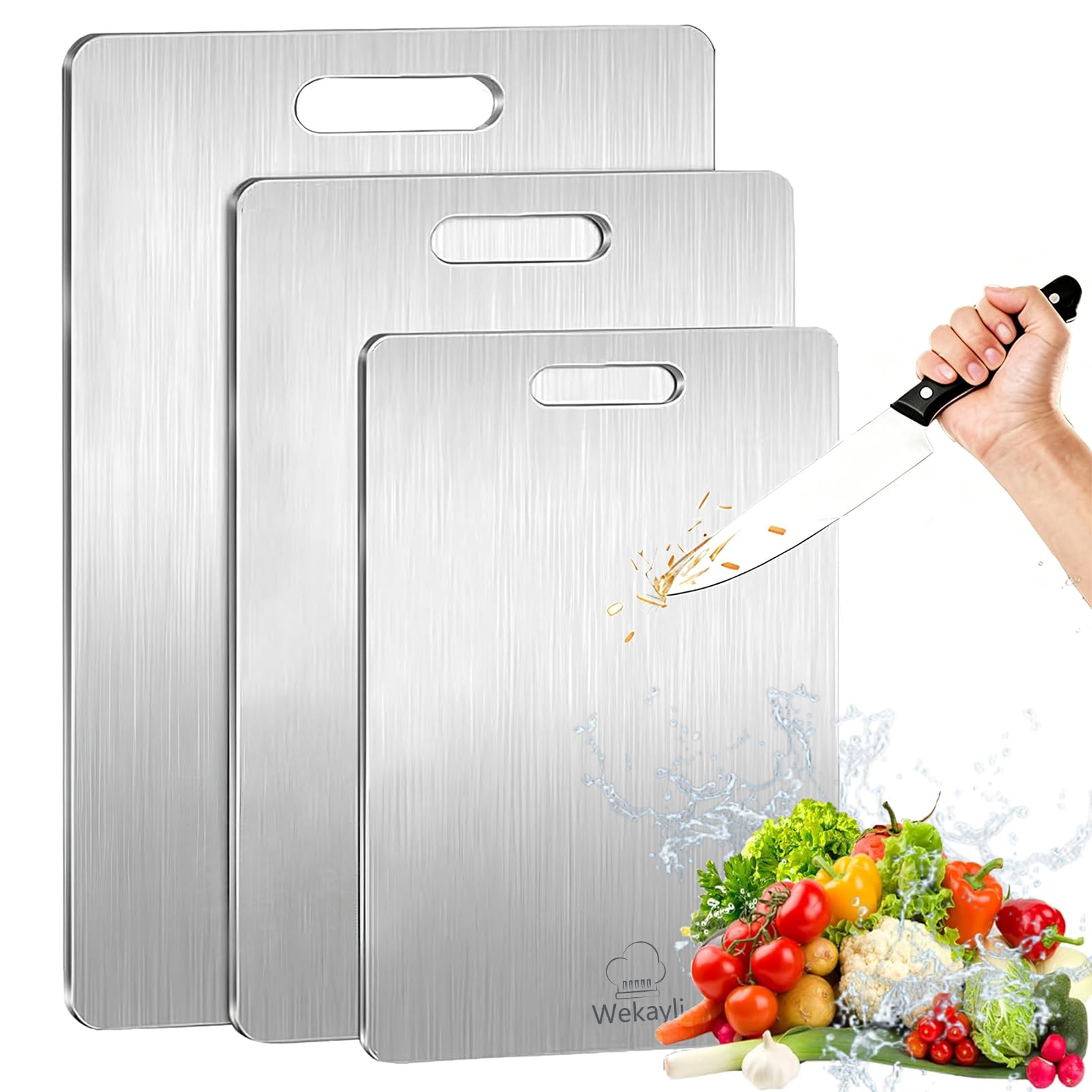 Wekayli 304 Stainless Steel Cutting Board Set