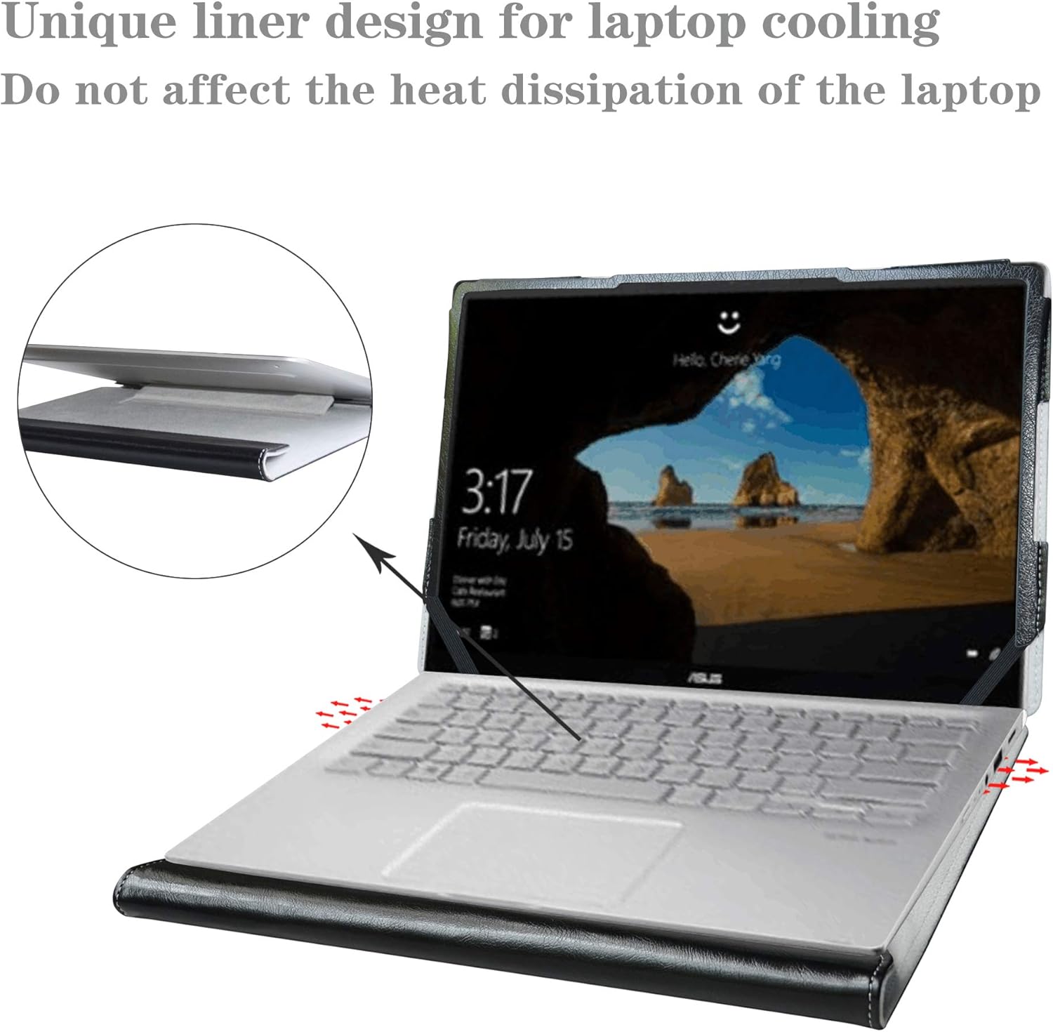 Alapmk Protective Case for Asus Q406DA & case for Dell Vostro 5401 5402/Latitude 7400/Latitude 5400 5401 5410 5411/Latitude 5400 Chromebook/Inspiron 14 5401 5405 5408 5402 5409 14",Black