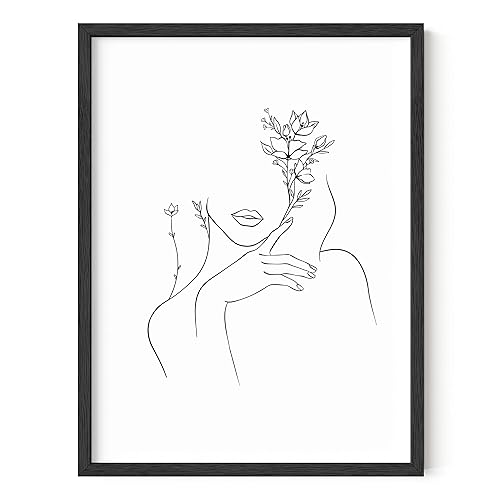 HAUS AND HUES Black and White Prints Line Art Line