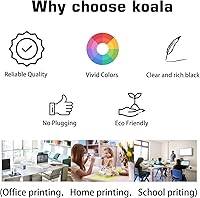 Vista 6 de Koala 522 - Botellas de repuesto de tinta compatibles con impresoras Eco-Tank ET-2800 ET-4800 ET-2720 ET-2803 ET-2760 ET-2800 ET-4700 T522, 4