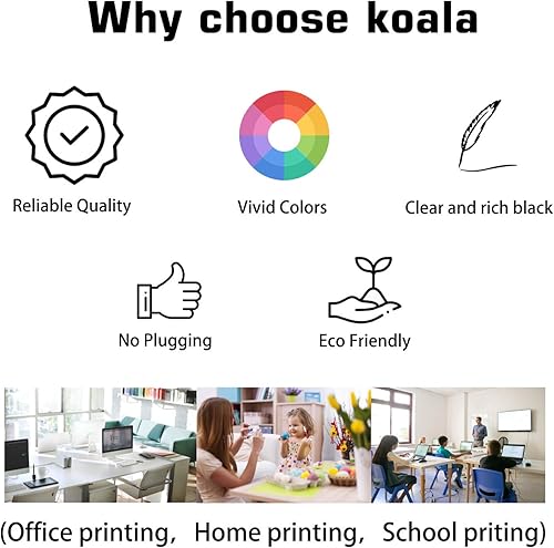 Miniatura 7 de Koala 522 - Botellas de repuesto de tinta compatibles con impresoras Eco-Tank ET-2800 ET-4800 ET-2720 ET-2803 ET-2760 ET-2800 ET-4700 T522, 4