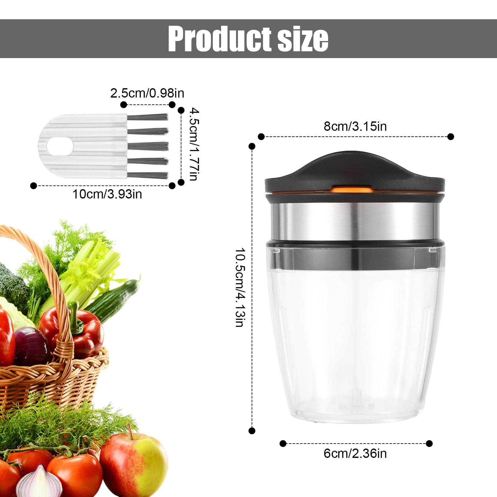 Trancheuse de tasse avec brosses de nettoyage en acier inoxydable, trancheuse à fraises, trancheuse de banane, trancheuse de fruits, coupe- fruits, trancheuse de fruits et légumes, tranches de fruits