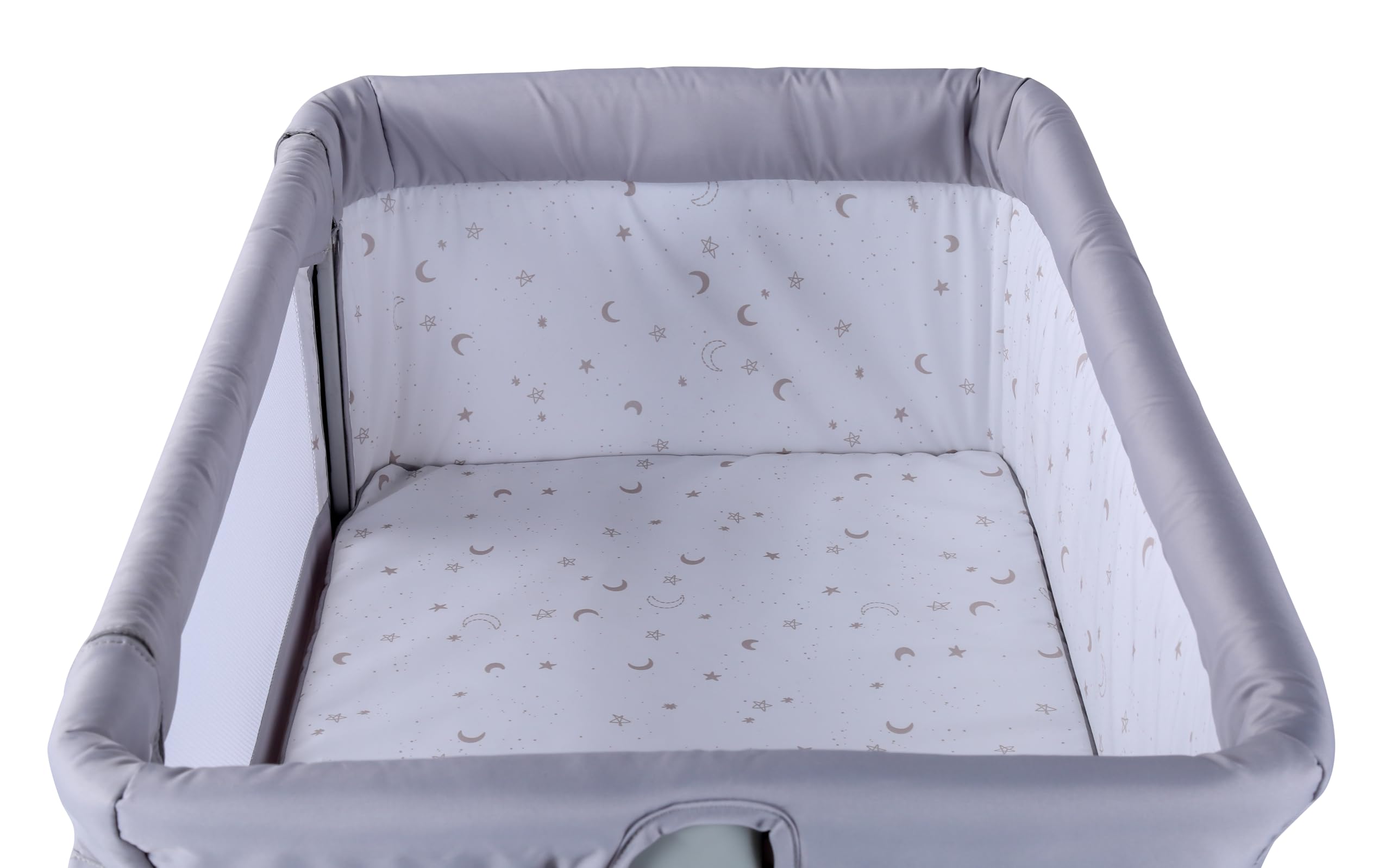 TORAL Cuna Colecho Bebe 3 en 1 - Moises para Bebe Recien Nacido, Altura Ajustable, Función Balanceo y Ruedas con Freno - Minicuna Bebe con Colchón - Cuna Bebe Moises Colecho