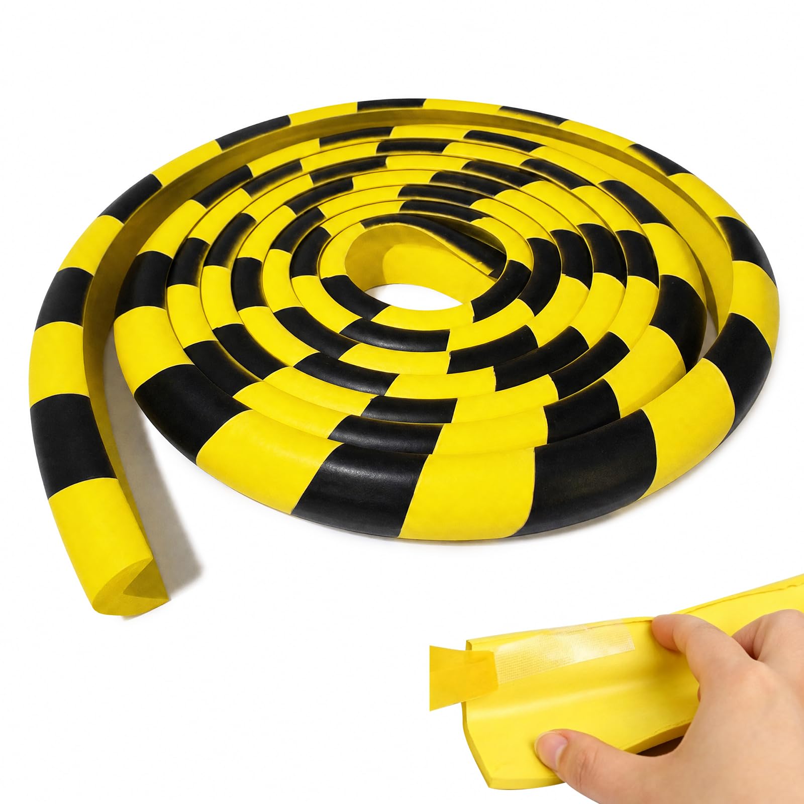 CEWROM Protector de esquinas (5 m, forma de L, autoadhesivo, poliuretano