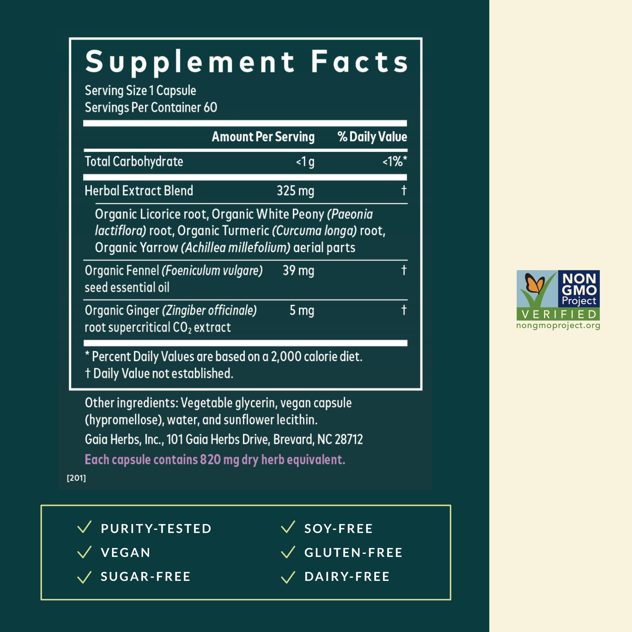 Gaia Herbs Cramp Relief, 60 Vegan Capsules, 60 Servings — Amazon image 3