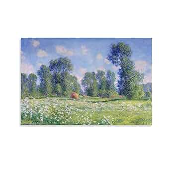 75cm×75cm】モネ「ジヴェルニーの草原、秋の効果」複製画 monet