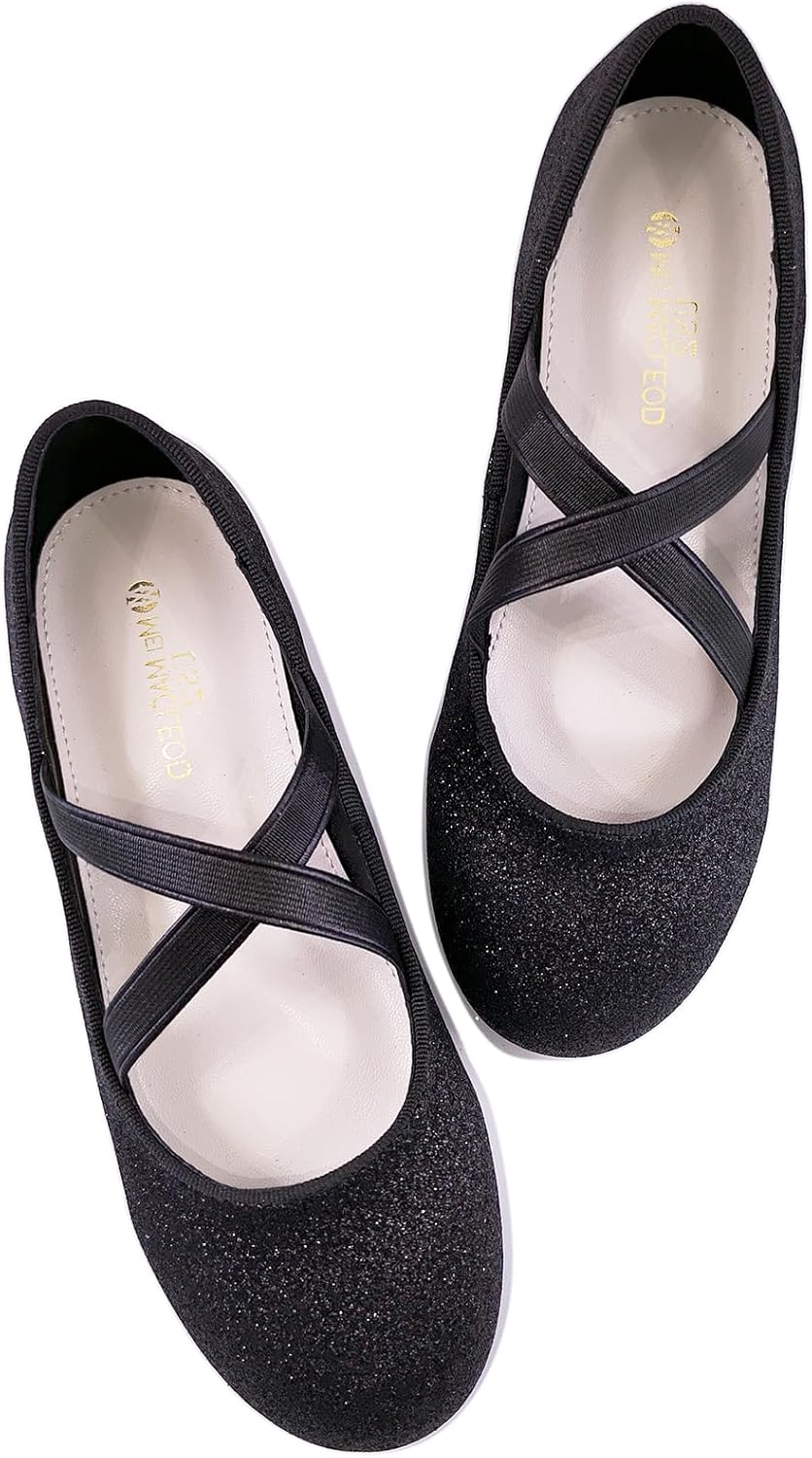 Mei MACLEOD Girl's Mary Jane Shoes Ballerina Shoes, Princess Dress Shoes for Party Wedding