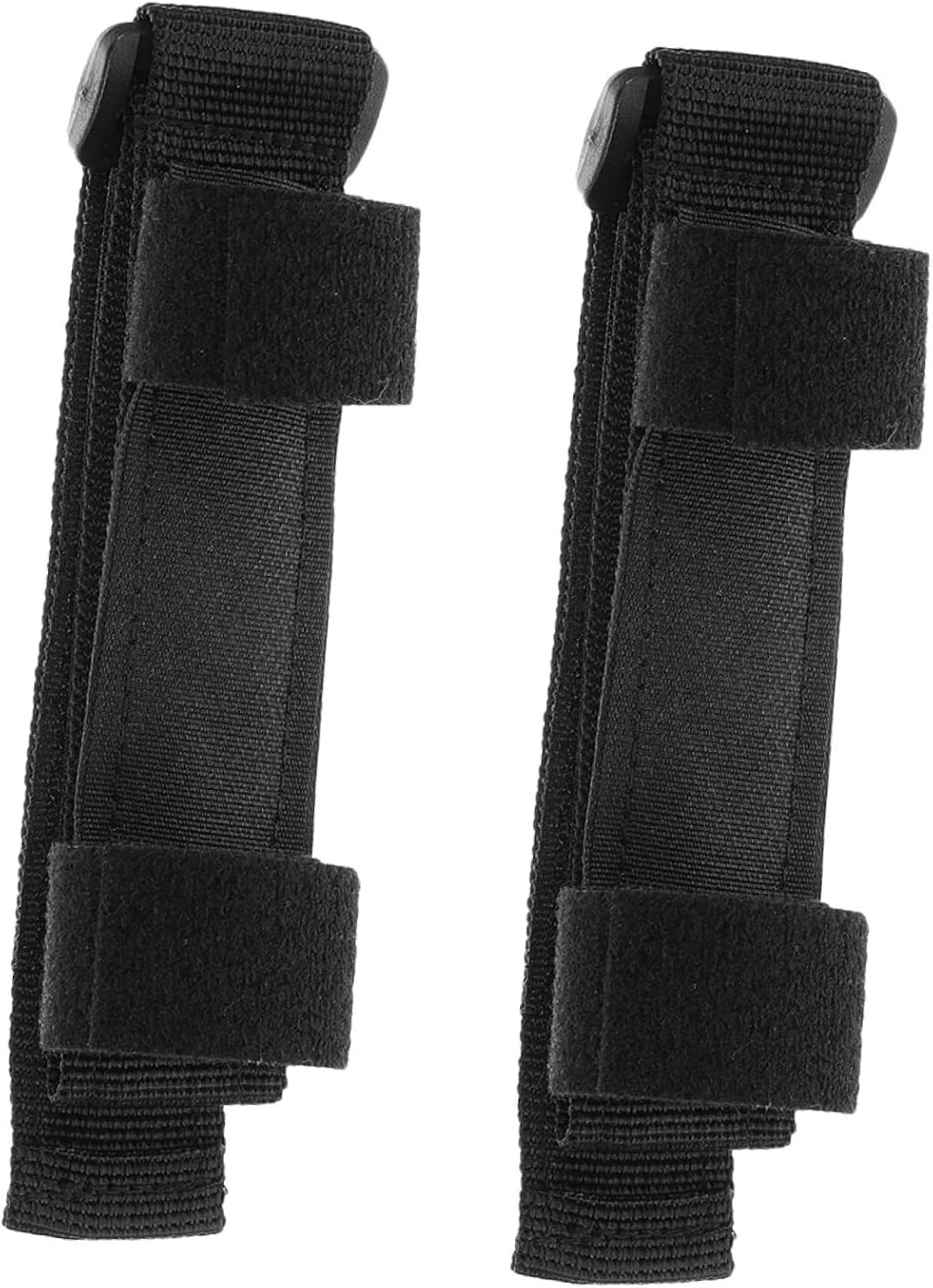 2pcs Adjustable Utensil Cuff Hand Strap Holder, Black Nylon
