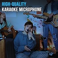 Vista 8 de Micrófonos inalámbricos, sistema de micrófono dual de karaoke, Microfonos Inalambricos con receptor recargable, juego de micrófono dinámico