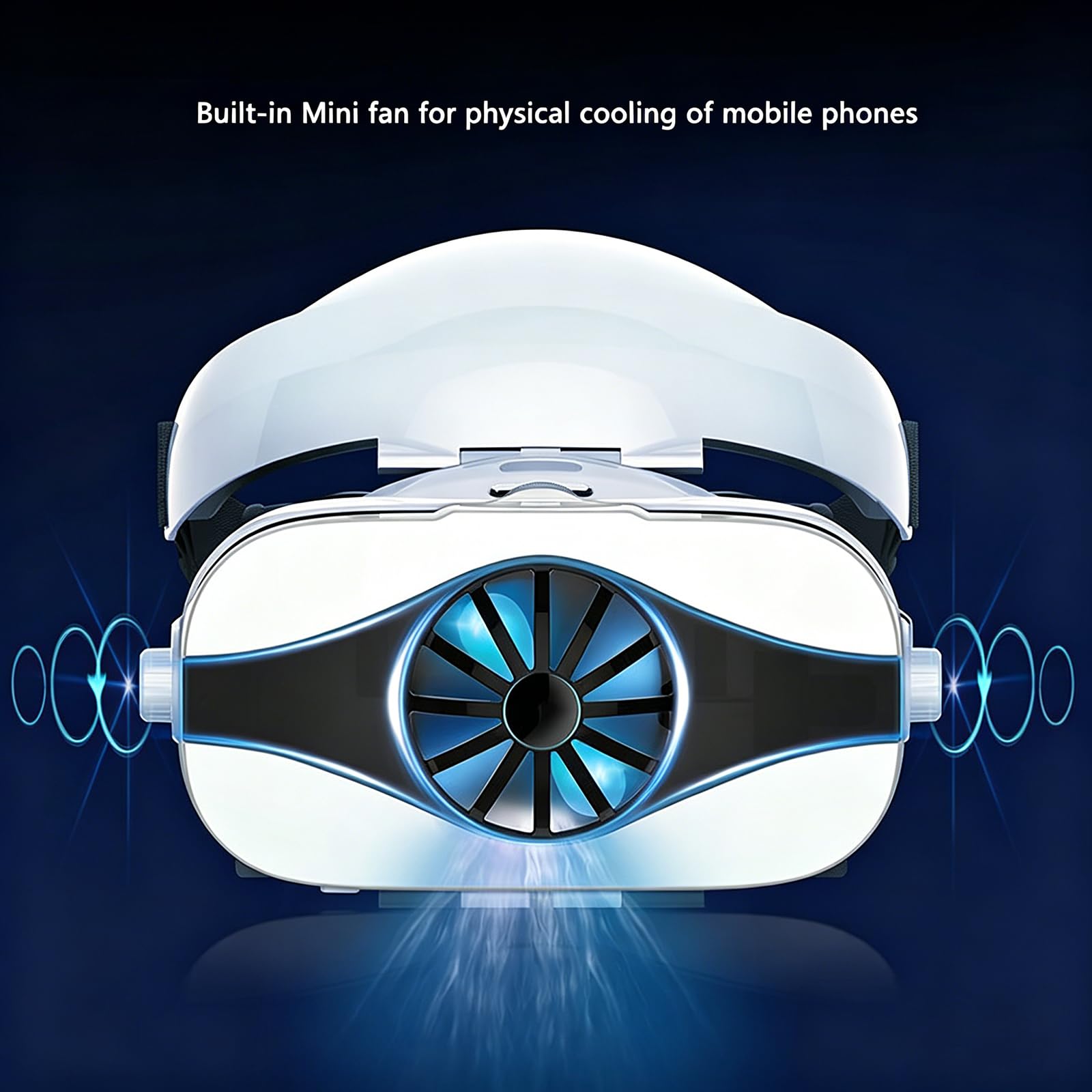 Gafas Realidad Virtual, Auriculares VR con Lentes HD con ProteccióN Anti-Luz Azul, Campo VisióN 112 Grados, Gafas VR 3D Universales para Pantallas Smartphone 4,0-6,33 Pulgadas,White