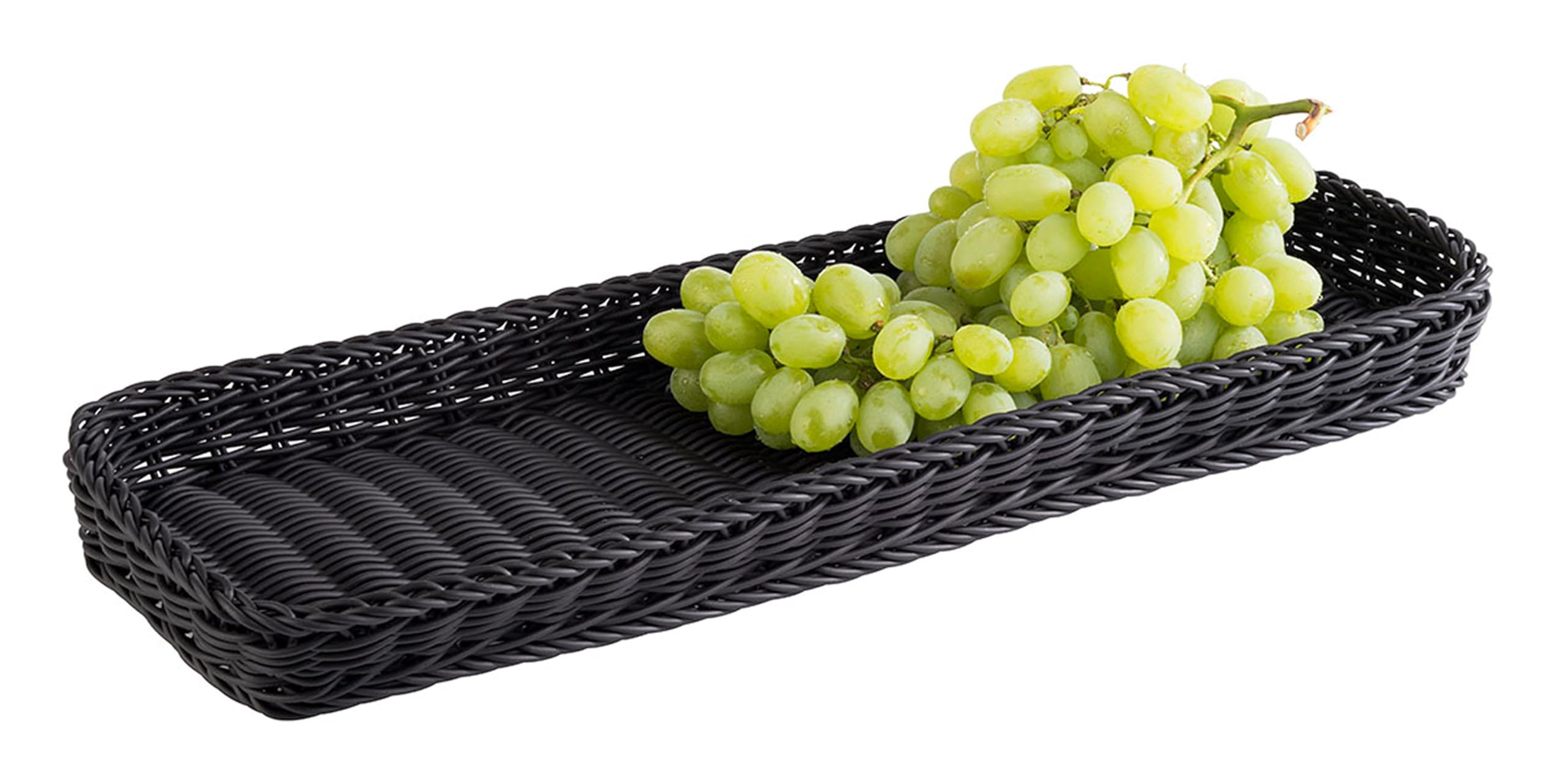 APS 50913 Korb "PROFI LINE", 60 x 20 cm, Höhe 5 cm, Polypropylen, Bäcker-Maß, schwarz