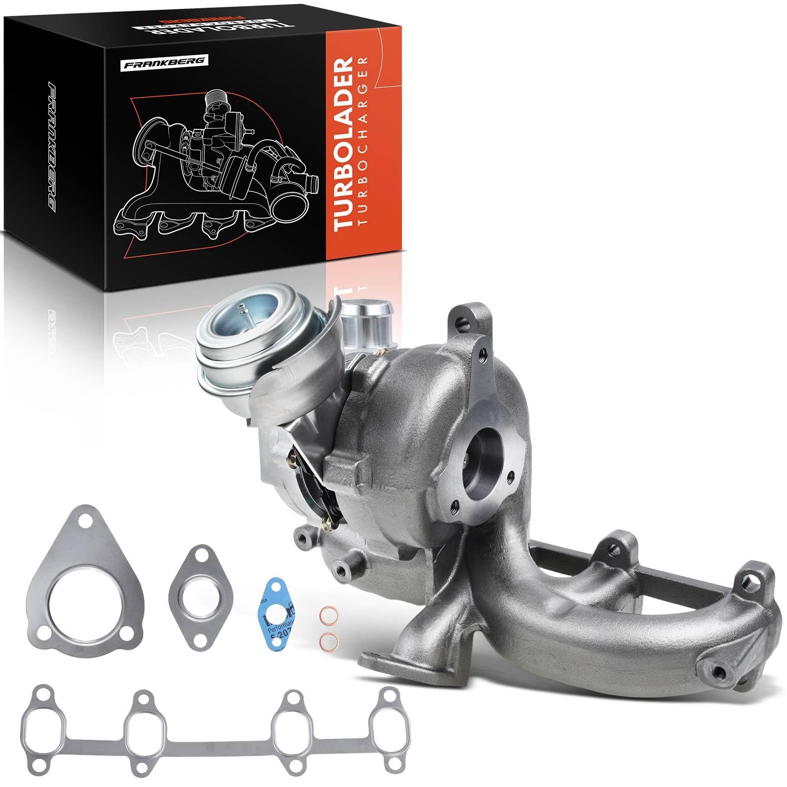 Frankberg Turbolader Abgasturbolader Kompatibel mit Golf IV 1J1 1J5 A3 8L1 Octavia I 1U2 1U5 Leon 1M1 Bora 1J2 1J6 Sharan 7M6 7M8 7M9 Alhambra 7V8 7V9 038253019NV500