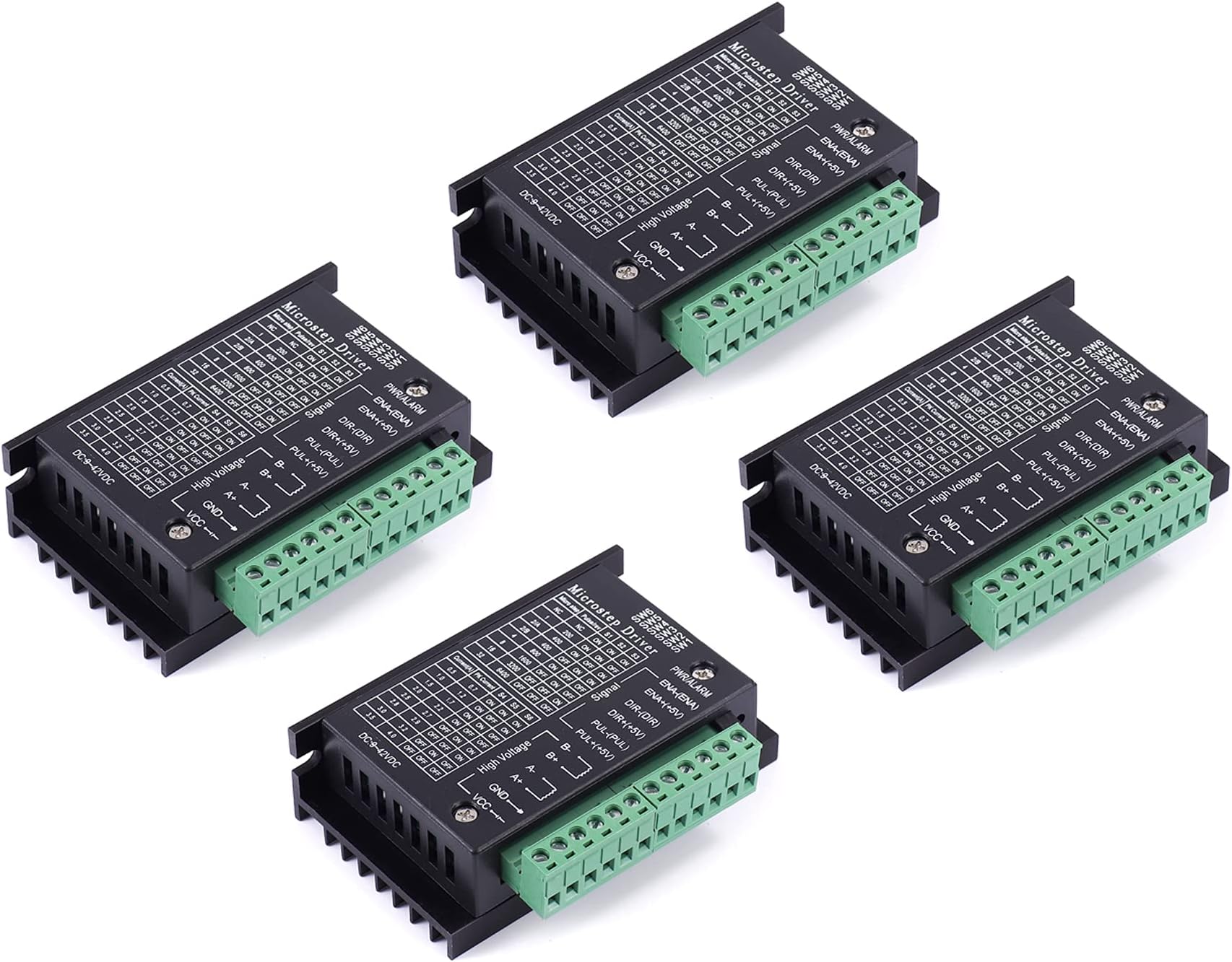 Songhe TB6600 4A 9-42V Stepper Motor Driver CNC Controller, Stepper Motor Driver Nema tb6600 Single Axes Hybrid Stepper Motor for CNC 4pcs
