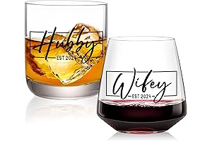 Hubby & Wifey Wedding Glass Set - The Perfect Newlywed Gift