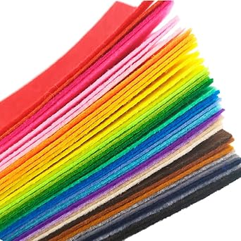 Felt Sheets, 40 Pcs 12 X 12 inches 30 X 30cm 1mm Thick Soft Felt Fabric Sheet, DIY Craft Sewing Pre-Cut Quilt Squares, Premium Colorful Hard Fabric Sheets for Handmade Crafting& DIY Projects.
