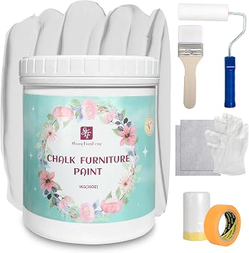Finish Furniture Paint - 32 Oz All-in-One Kit for Cabinets, Doors, Tables, and Dressers Refinishing - Water-Based, Non-Toxic & Odorless005