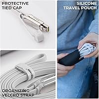 Vista 6 de Rolling Square inCharge XL - Cable de carga múltiple 6 en 1, cable USB portátil y USB-C con potencia de carga ultrarrápida de 100 W, 10 pies9.8 ft