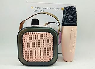 Portable Bluetooth Speaker with Wireless Microphone for Adults, Karaoke Toys Gifts for Girls Age 4 5 6 7 8 9 10 12+ Years Old (1 Microphone)