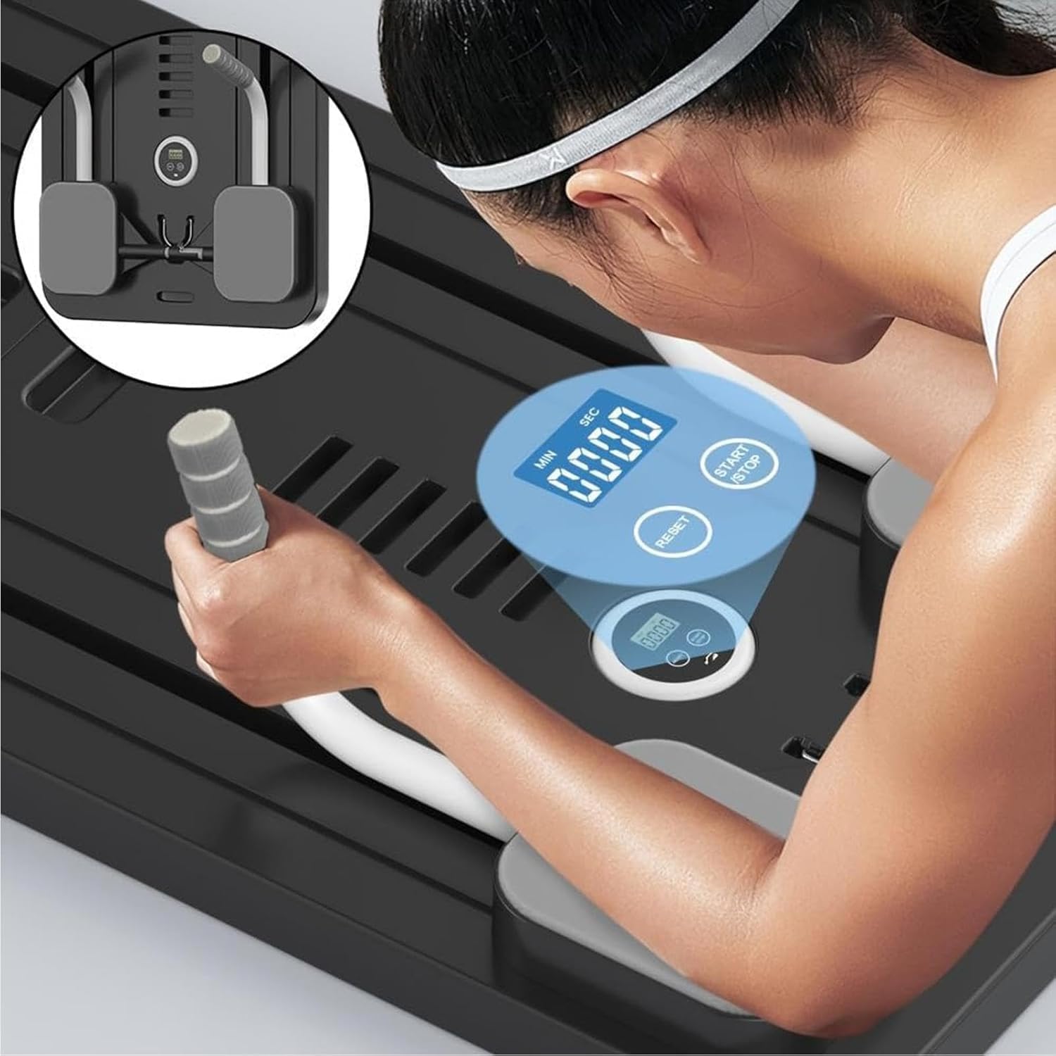 Pilates Reformer Machine Pilates Board, Pilates Reformer Suit Pieghevole con Banda di Resistenza, Push up, Ab Machine, Core Trainer, ab Attrezzatura di Allenamento per Le Donne Purple