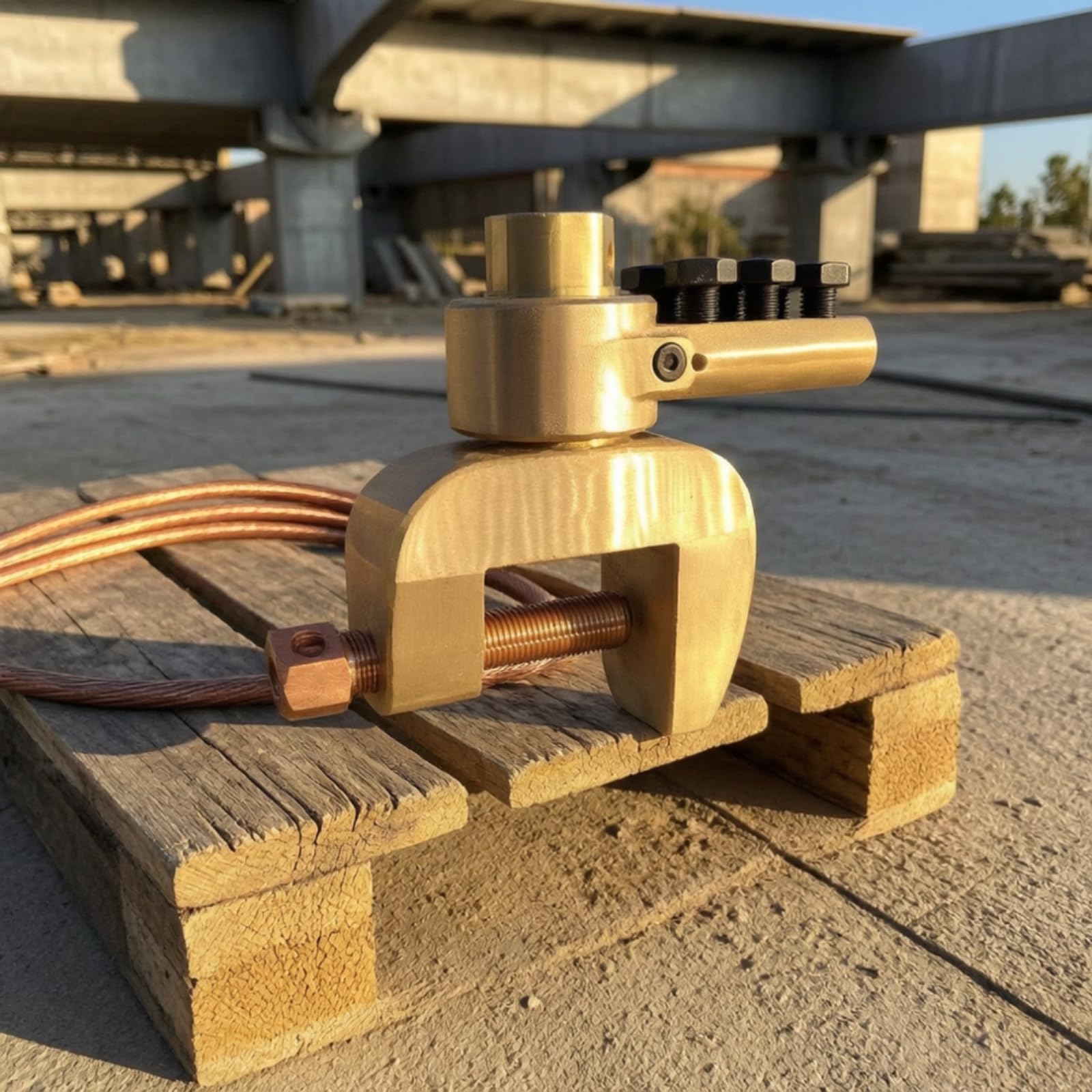 Rotary Ground Clamp Schweißmasseklammer Erdungsklemme Masseklemme Robuster Messingverbinder mit Geringer Übergangswiderstand Drehbar Gegen Kabelsalat, 2500A Drehbare Erdungsklemme