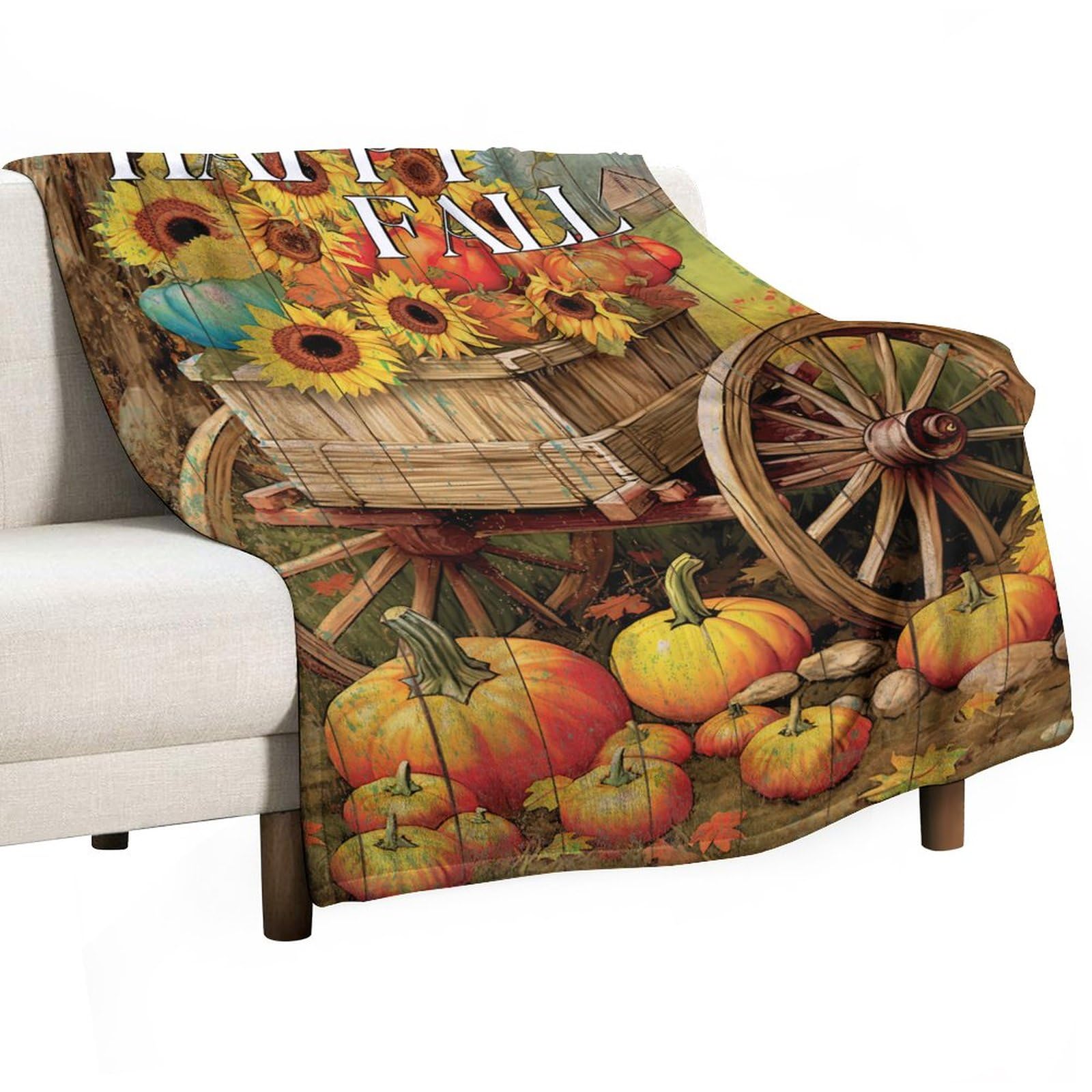 Couverture de lit polaire douce décoration automne haut de gamme