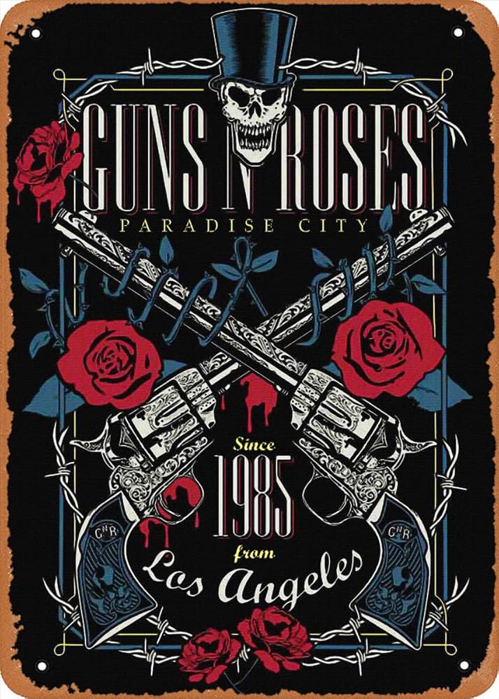 Guns N' Roses ポスター ◭☽＿Guns N' Roses Use Your Illusion World Tour Poster 1992