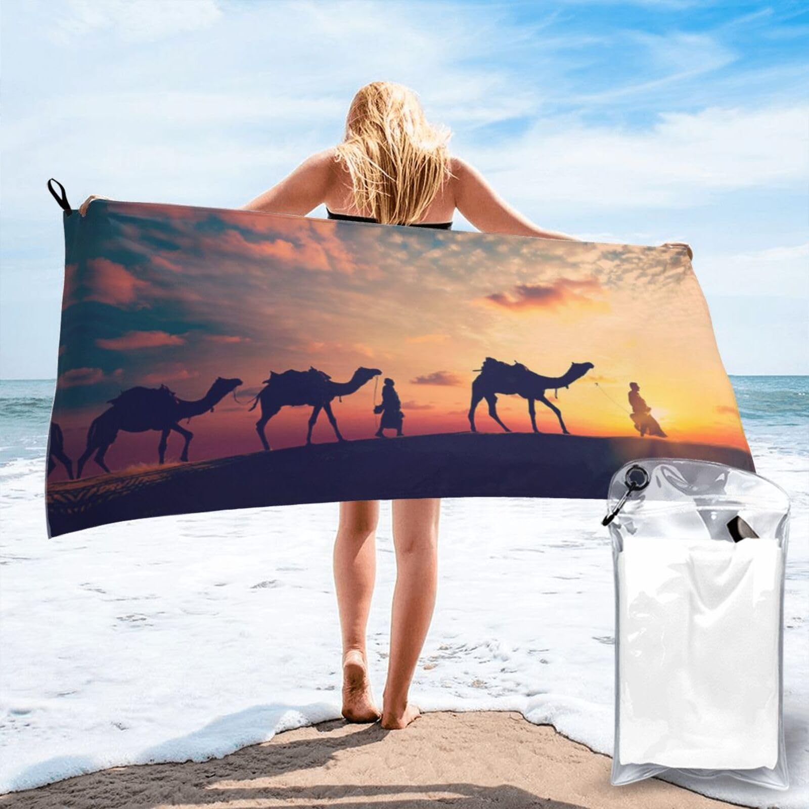 Serviette de bain légère contre l'humidité drap de douche Rajasthan compact