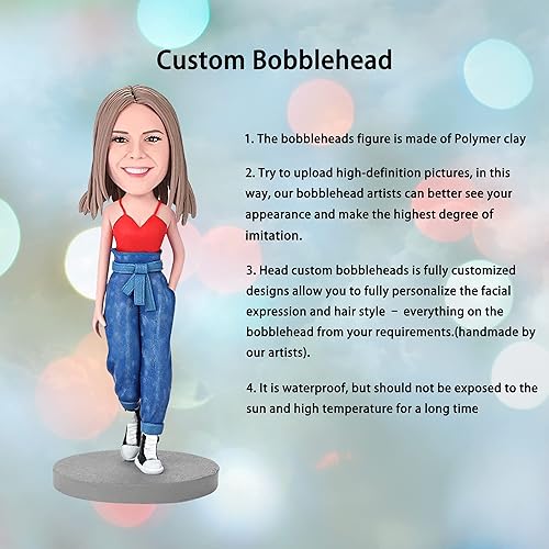 Miniatura 5 de mydedor Figura de cabeza de bobble personalizada, muñeca personalizada para pareja en vacaciones, cabeza de bobble personalizada, figuras de cabeza