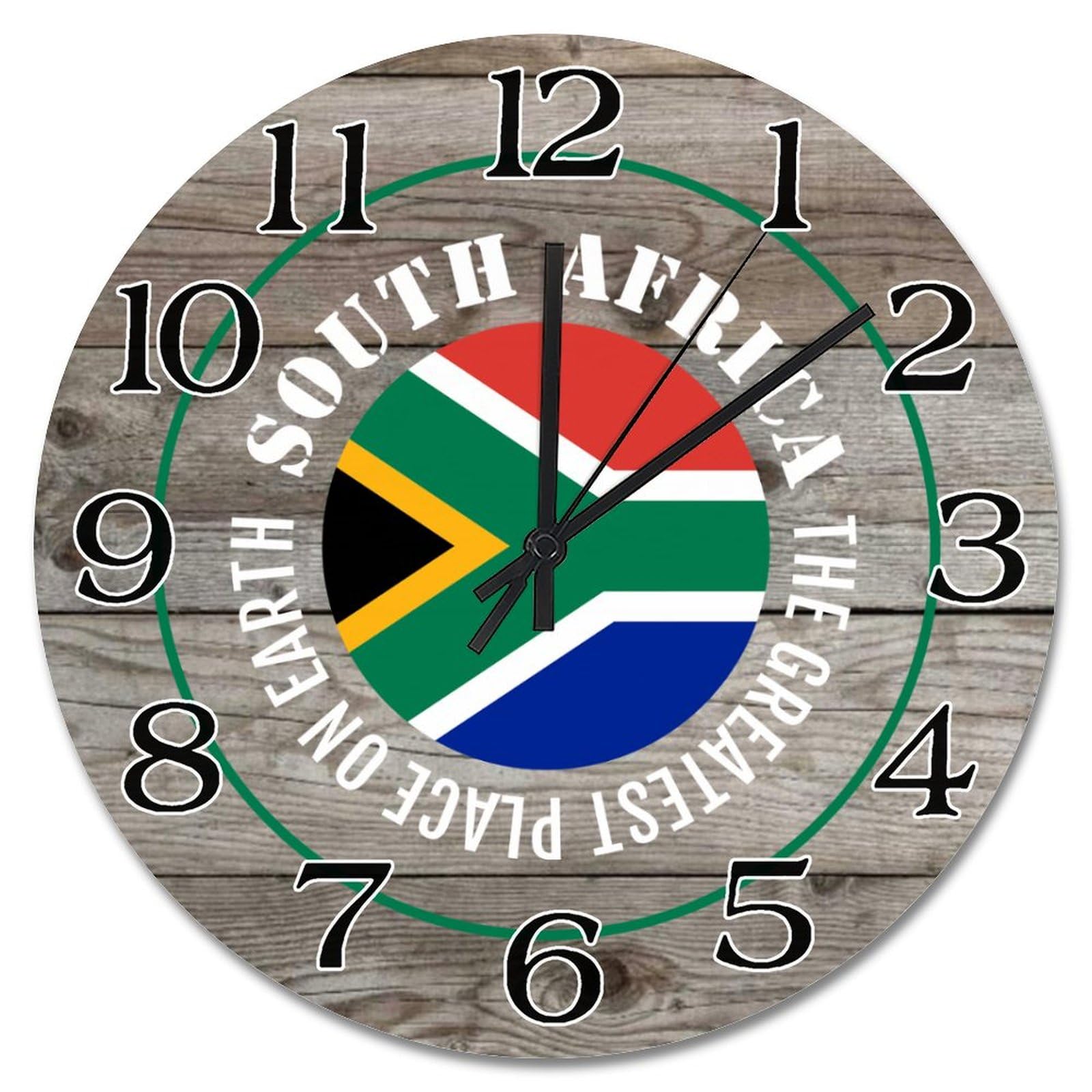 Horloge Afrique du Sud en bois cadeau idéal décoration murale rustique