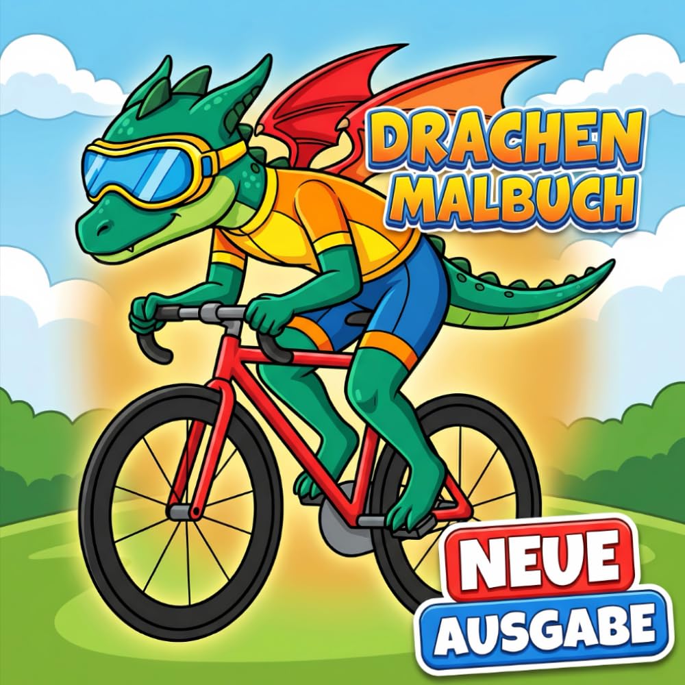Drachen Malbuch für Kinder: Über 50 Lustige Und Süße Motive Für Jungen Und Mädchen Ab 6 Jahren – Ideal Zur Entspannung Und Kreativen Förderung