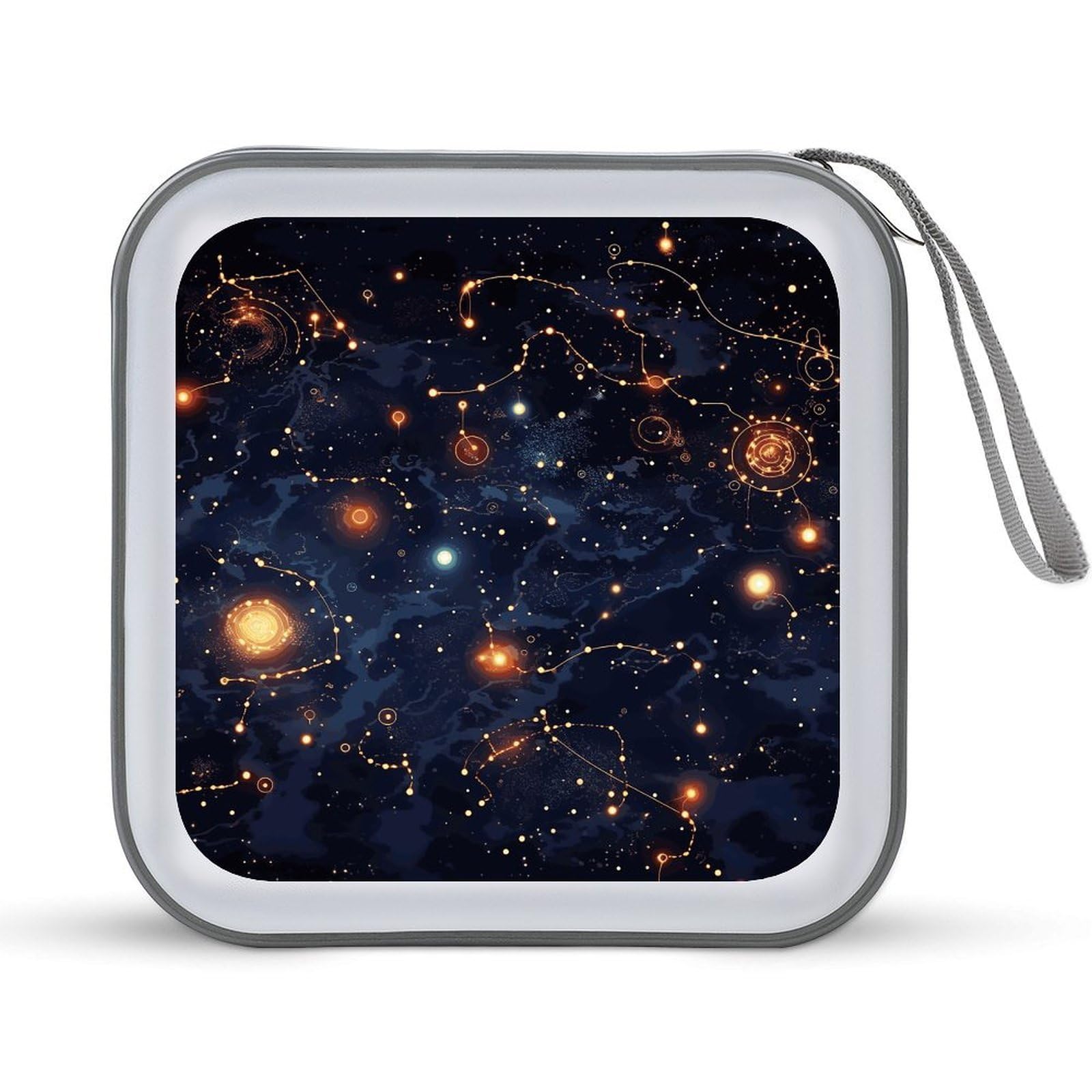VstaDank Constellation Map DVD Case 40 Capacity Protective Storage Organizer Binder Booklet Album Portable Disc Wallet Car CD Disc Holder Hard Plastic CD Case CD DVD Case Holder