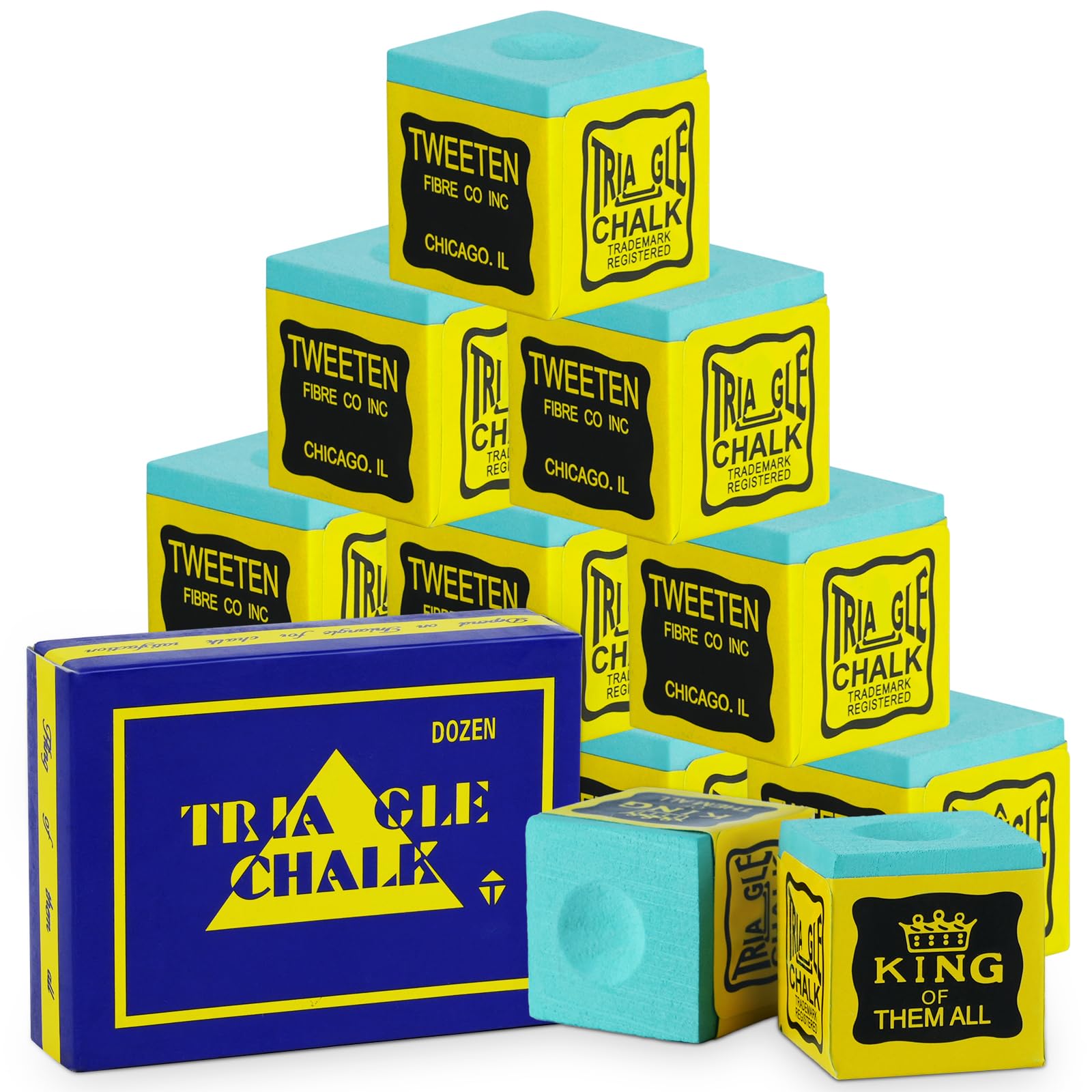 flintronic Billard Chalk, Snooker Chalk Billardkreide, Pool Queue Würfel, rutschfeste Pool Queue Kreide, für Home, Bars, Turniere, Spiele