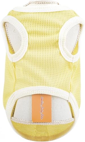 Miniatura 14 de SMALLLEE_LUCKY_STORE Linda camiseta de punto gofre con oso para cachorros, para perros pequeños y medianos, gatos, niños y niñas, camiseta elástica