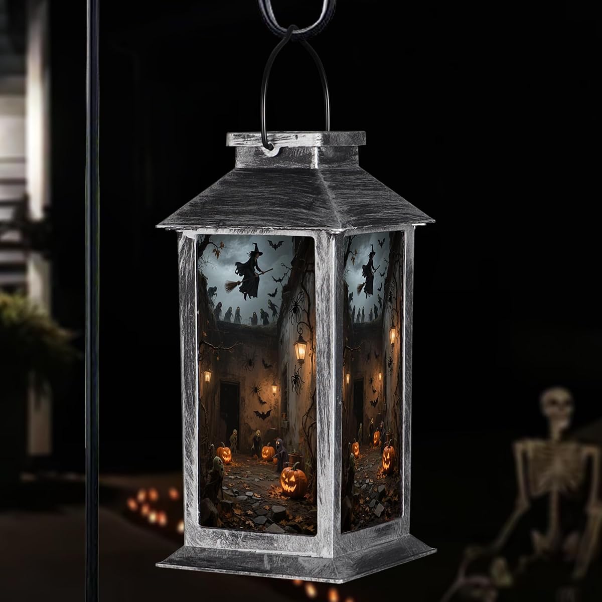 Halloween Decorations Outdoor Solar Lanterns Hanging Ghosts Solar Lantern Party