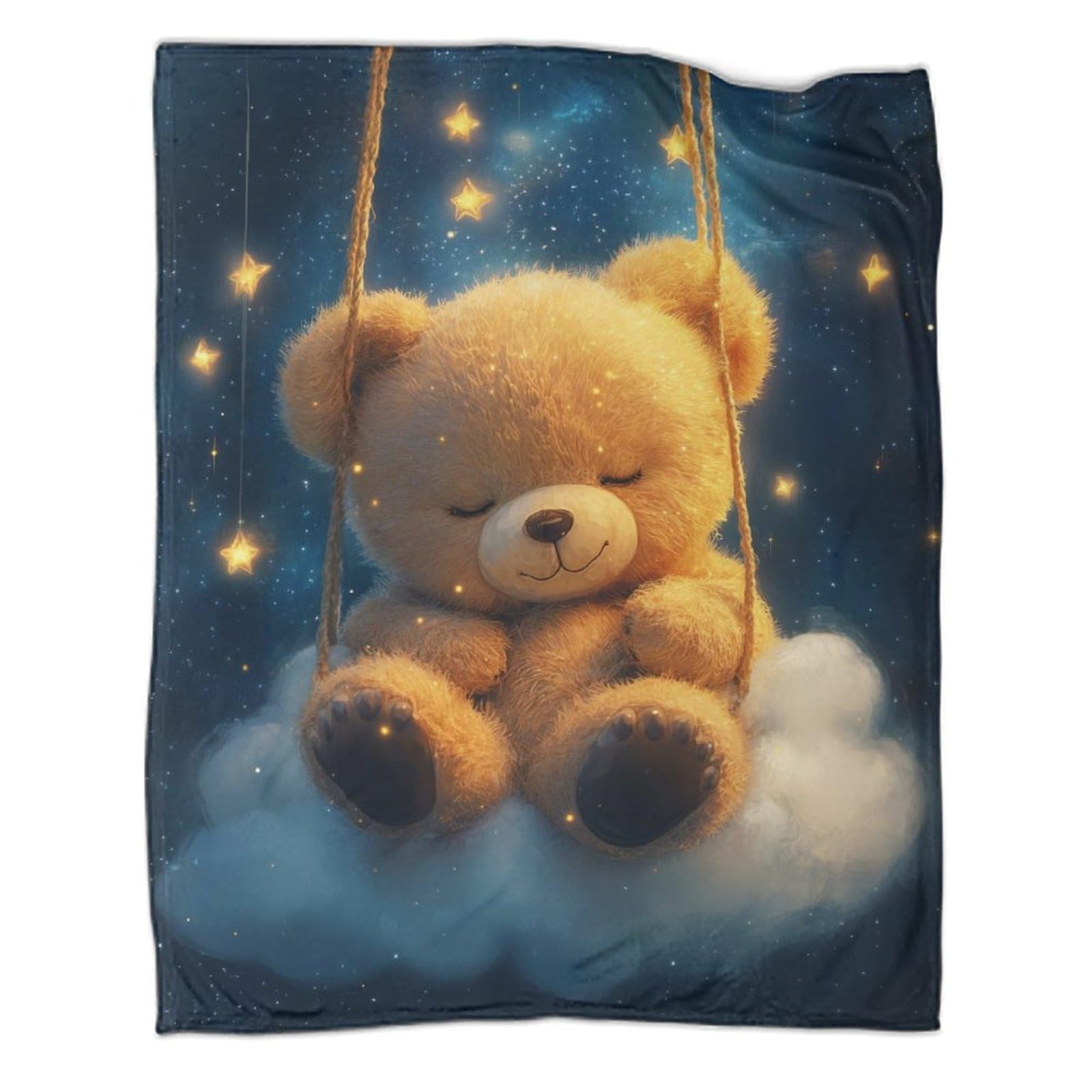 Couverture polaire ours anti-froid grand plaid flanelle douce 150x200cm pour lit