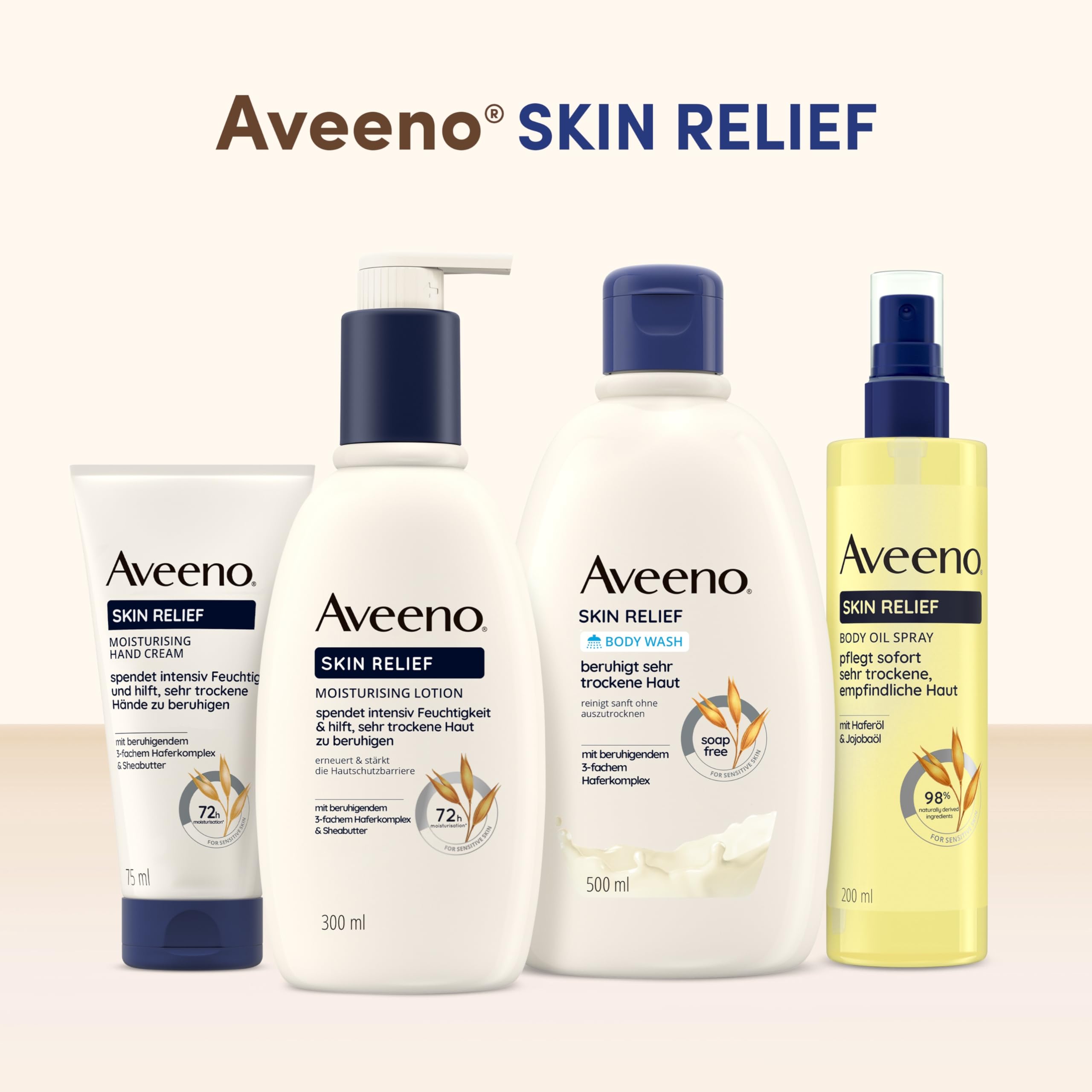 Aveeno® Skin Relief olejek do ciała w sprayu do pielęgnacji skóry i ciała, olejek z olejkiem owsianym i olejkiem jojoba do bardzo suchej, wrażliwej skóry