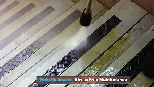 Miniatura 5 de GripStrip S - Peldaños antideslizantes, paquete de 2, color negro (32 x 2 pulgadas), tiras antideslizantes para exteriores, tiras de tracción de